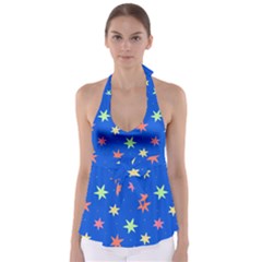 Background Star Darling Galaxy Tie Back Tankini Top