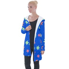 Background Star Darling Galaxy Longline Hooded Cardigan