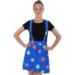 Background Star Darling Galaxy Velvet Suspender Skater Skirt