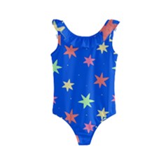 Background Star Darling Galaxy Kids  Frill Swimsuit