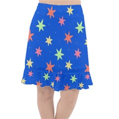 Background Star Darling Galaxy Fishtail Chiffon Skirt