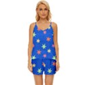 Background Star Darling Galaxy V-Neck Satin Pajamas Set View1