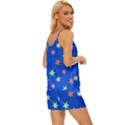 Background Star Darling Galaxy V-Neck Satin Pajamas Set View3