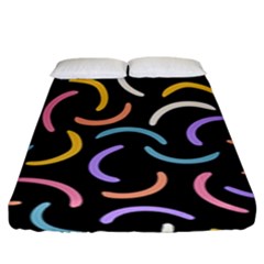 Abstract Pattern Wallpaper Fitted Sheet (king Size)