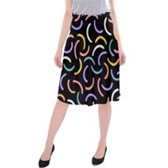 Abstract Pattern Wallpaper Midi Beach Skirt