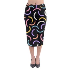 Abstract Pattern Wallpaper Midi Pencil Skirt