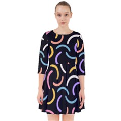 Abstract Pattern Wallpaper Smock Dress