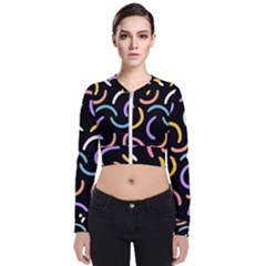 Abstract Pattern Wallpaper Long Sleeve Zip Up Bomber Jacket