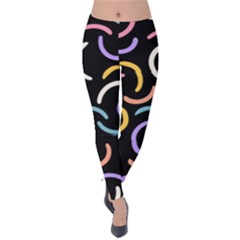 Abstract Pattern Wallpaper Velvet Leggings