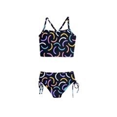 Abstract Pattern Wallpaper Girls  Tankini Swimsuit