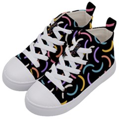 Abstract Pattern Wallpaper Kids  Mid-top Canvas Sneakers