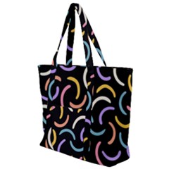 Abstract Pattern Wallpaper Zip Up Canvas Bag