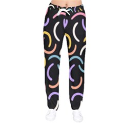 Abstract Pattern Wallpaper Women Velvet Drawstring Pants