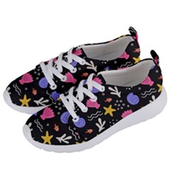 Sea Shells Pattern Wallpaper Fish Women s Lightweight Sports Shoes