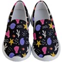 Sea Shells Pattern Wallpaper Fish Kids Lightweight Slip Ons View1