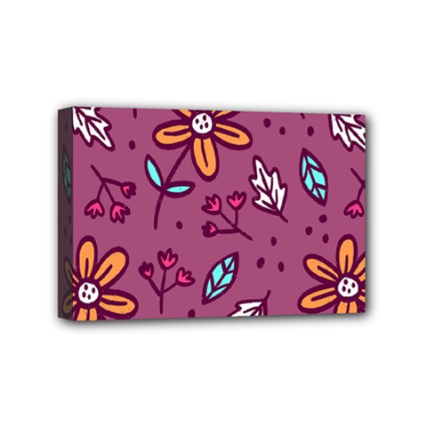 Flowers Petals Leaves Foliage Mini Canvas 6  X 4  (stretched) by Maspions