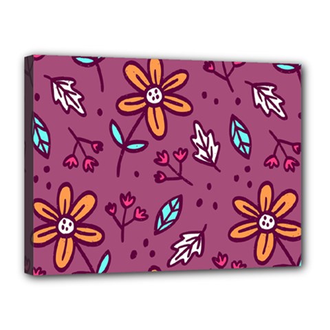 Flowers Petals Leaves Foliage Canvas 16  X 12  (stretched) by Maspions