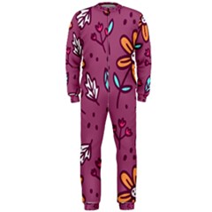 Flowers Petals Leaves Foliage Onepiece Jumpsuit (men)