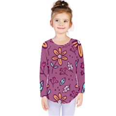 Flowers Petals Leaves Foliage Kids  Long Sleeve T-shirt