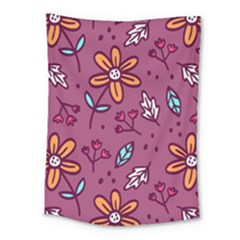 Flowers Petals Leaves Foliage Medium Tapestry by Maspions