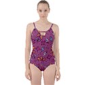 Flowers Petals Leaves Foliage Cut Out Top Tankini Set View1