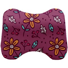 Flowers Petals Leaves Foliage Head Support Cushion by Maspions