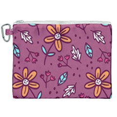 Flowers Petals Leaves Foliage Canvas Cosmetic Bag (xxl)