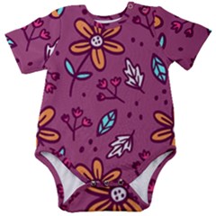 Flowers Petals Leaves Foliage Baby Short Sleeve Bodysuit