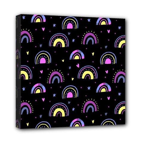 Wallpaper Pattern Rainbow Mini Canvas 8  X 8  (stretched)