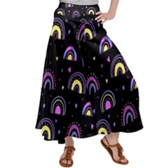 Wallpaper Pattern Rainbow Women s Satin Palazzo Pants