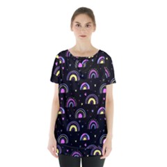 Wallpaper Pattern Rainbow Skirt Hem Sports Top