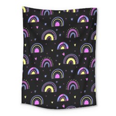 Wallpaper Pattern Rainbow Medium Tapestry