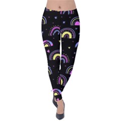 Wallpaper Pattern Rainbow Velvet Leggings