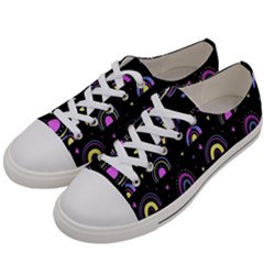 Wallpaper Pattern Rainbow Women s Low Top Canvas Sneakers