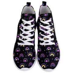 Wallpaper Pattern Rainbow Men s Lightweight High Top Sneakers