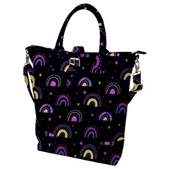 Wallpaper Pattern Rainbow Buckle Top Tote Bag