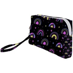 Wallpaper Pattern Rainbow Wristlet Pouch Bag (small)