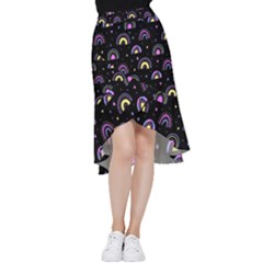 Wallpaper Pattern Rainbow Frill Hi Low Chiffon Skirt