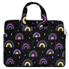 Wallpaper Pattern Rainbow Macbook Pro 16  Double Pocket Laptop Bag 