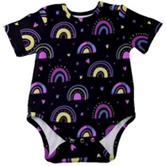 Wallpaper Pattern Rainbow Baby Short Sleeve Bodysuit