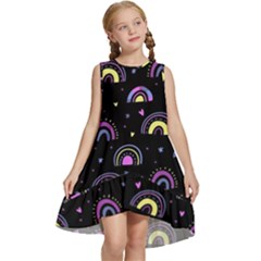 Wallpaper Pattern Rainbow Kids  Frill Swing Dress