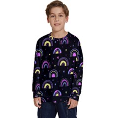 Wallpaper Pattern Rainbow Kids  Crewneck Sweatshirt