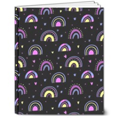 Wallpaper Pattern Rainbow 8  X 10  Softcover Notebook by Maspions