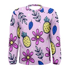 Flowers Petals Pineapples Fruit Men s Long Sleeve T-shirt