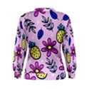 Flowers Petals Pineapples Fruit Women s Sweatshirt View2