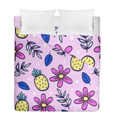 Flowers Petals Pineapples Fruit Duvet Cover Double Side (full/ Double Size)