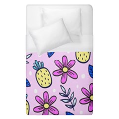 Flowers Petals Pineapples Fruit Duvet Cover (single Size)