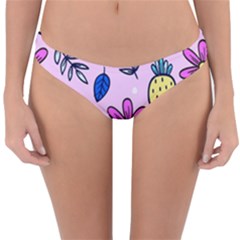 Flowers Petals Pineapples Fruit Reversible Hipster Bikini Bottoms