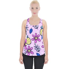 Flowers Petals Pineapples Fruit Piece Up Tank Top by Maspions