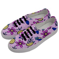 Flowers Petals Pineapples Fruit Men s Classic Low Top Sneakers by Maspions